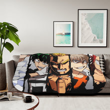 Load image into Gallery viewer, My Hero Academia Izuku Midoriya, Katsuki Bakugou, All Might Sherpa Blanket