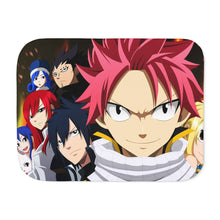 Load image into Gallery viewer, Fairy Tail Natsu Dragneel, Erza Scarlet, Lucy Heartfilia, Happy, Wendy Marvell Sherpa Blanket