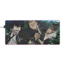 Load image into Gallery viewer, Blue Exorcist RGB LED Mouse Pad (Desk Mat)