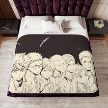 Load image into Gallery viewer, Haikyuu!! Karasuno Sherpa Blanket