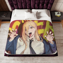 Load image into Gallery viewer, Anime Chainsaw Man Sherpa Blanket
