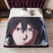 Load image into Gallery viewer, Sasuke (Rinnegan and Sharingan) Sherpa Blanket
