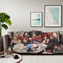 Load image into Gallery viewer, Fairy Tail Natsu Dragneel, Erza Scarlet, Gray Fullbuster, Lucy Heartfilia, Happy Sherpa Blanket
