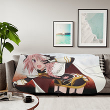 Load image into Gallery viewer, Rider of Black Sherpa Blanket