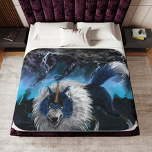 Load image into Gallery viewer, Tempest Wolf Sherpa Blanket