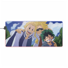 Load image into Gallery viewer, My Hero Academia Izuku Midoriya, All Might RGB LED Mouse Pad (Desk Mat)