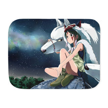 Load image into Gallery viewer, Princess Mononoke Sherpa Blanket