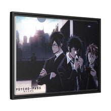 Load image into Gallery viewer, Psycho-Pass Nobuchika Ginoza, Shuusei Kagari, Tomomi Masaoka Canvas Framed Art Print