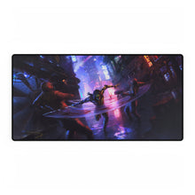 Load image into Gallery viewer, Ghostrunner slashing through guys like nothing is there Mouse Pad (Desk Mat)