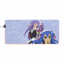 Load image into Gallery viewer, Lucky Star Konata Izumi, Kagami Hiiragi RGB LED Mouse Pad (Desk Mat)