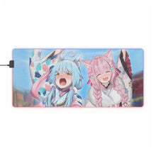 Load image into Gallery viewer, Hakui Koyori & Yukihana Lamy RGB LED Mouse Pad (Desk Mat)
