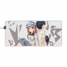 Load image into Gallery viewer, Meigo Arisa & Kamijou Touma RGB LED Mouse Pad (Desk Mat)
