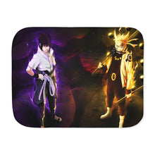 Load image into Gallery viewer, Sasuke and Naruto Sherpa Blanket