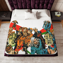 Load image into Gallery viewer, JoJo's Bizarre Adventure: Part 1-8 Sherpa Blanket