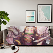 Load image into Gallery viewer, Demon Slayer: Kimetsu no Yaiba Nezuko Kamado Sherpa Blanket