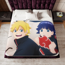 Load image into Gallery viewer, Boruto, Himawari & Akamaru Sherpa Blanket