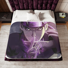 Load image into Gallery viewer, Naruto performing jutsu Sherpa Blanket