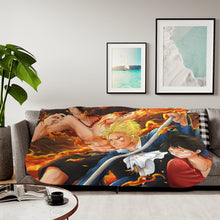 Load image into Gallery viewer, Sabo,Ace and Luffy Sherpa Blanket