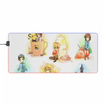 Load image into Gallery viewer, Durarara!! Izaya Orihara, Shizuo Heiwajima, Celty Sturluson, Masaomi Kida, Anri Sonohara RGB LED Mouse Pad (Desk Mat)