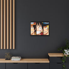 Load image into Gallery viewer, Luffy, Sabo, Ace Canvas Framed Art Print