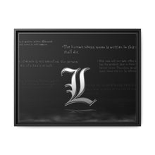 Load image into Gallery viewer, Anime Death Note Canvas Framed Art Print