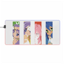 Load image into Gallery viewer, Lucky Star Konata Izumi, Kagami Hiiragi, Tsukasa Hiiragi, Miyuki Takara RGB LED Mouse Pad (Desk Mat)