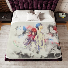 Load image into Gallery viewer, Makise Kurisu & Rintarou Kyouma Sherpa Blanket