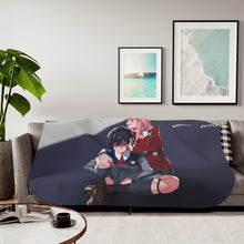 Load image into Gallery viewer, Zero Two and Hiro Sherpa Blanket