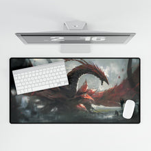 Load image into Gallery viewer, Black Rose Dragon Mouse Pad (Desk Mat)