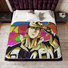 Load image into Gallery viewer, JoJo's Bizarre Adventure: Diamond is Unbreakable - Jotaro Kujo Sherpa Blanket