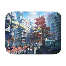 Load image into Gallery viewer, Saitama Looking Out Over the City Sherpa Blanket