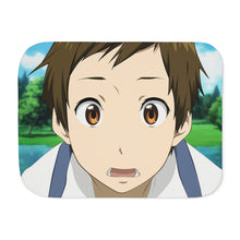 Load image into Gallery viewer, Satoshi Fukube Face Sherpa Blanket