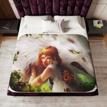 Load image into Gallery viewer, Princess Mononoke Sherpa Blanket