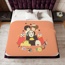 Load image into Gallery viewer, Anime Spirited Away Sherpa Blanket