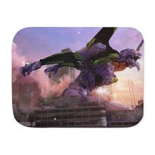 Load image into Gallery viewer, Evangelion Unit-01 in a bloody rage Sherpa Blanket