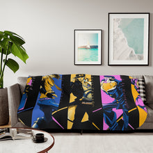 Load image into Gallery viewer, Giorno Giovanna Joseph Joestar Jotaro Kujo Josuke Higashikata and Jonathan Joestar Sherpa Blanket