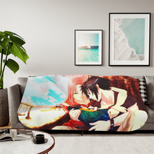 Load image into Gallery viewer, Sakura Sasuke and baby Sarada Sherpa Blanket