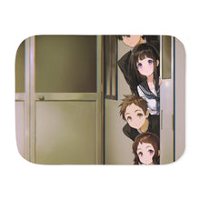 Load image into Gallery viewer, Hyouka Eru Chitanda, Satoshi Fukube, Mayaka Ibara Sherpa Blanket