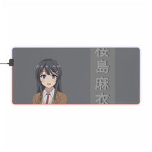 Load image into Gallery viewer, Mai Sakurajima Kanji Background RGB LED Mouse Pad (Desk Mat)