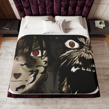 Load image into Gallery viewer, Sasuke Uchiha and Naruto Uzumaki Sherpa Blanket