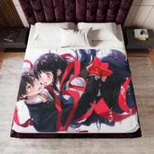 Load image into Gallery viewer, Eru Chitanda And Hōtarō Oreki Hugging Sherpa Blanket