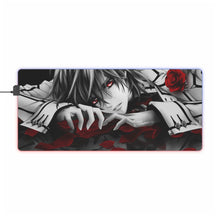 Load image into Gallery viewer, Sad Anime Boy with Red Roses RGB LED Mouse Pad (Desk Mat)