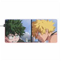 Load image into Gallery viewer, My Hero Academia Izuku Midoriya, Katsuki Bakugou RGB LED Mouse Pad (Desk Mat)