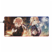 Load image into Gallery viewer, Evergarden Violet RGB LED Mouse Pad (Desk Mat)