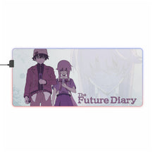 Load image into Gallery viewer, Mirai Nikki Yuno Gasai, Yukiteru Amano RGB LED Mouse Pad (Desk Mat)