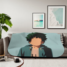 Load image into Gallery viewer, Izuku Midoriya minimalism Sherpa Blanket