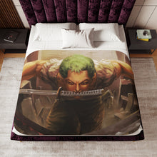 Load image into Gallery viewer, Zoro Roronoa Sherpa Blanket