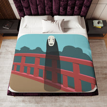 Load image into Gallery viewer, Anime Spirited Away Sherpa Blanket