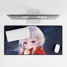 Load image into Gallery viewer, Emilia huddled up with a scarf Mouse Pad (Desk Mat)