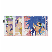 Load image into Gallery viewer, Lucky Star Konata Izumi, Kagami Hiiragi, Tsukasa Hiiragi, Miyuki Takara RGB LED Mouse Pad (Desk Mat)